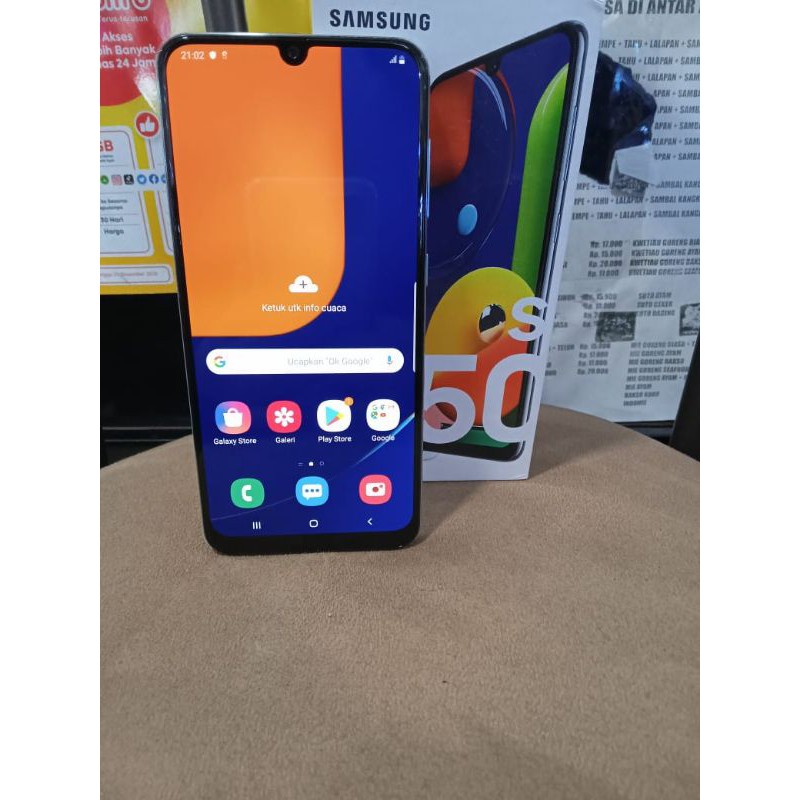 samsung A50s ram 6/128 second like new kondisi mulus perfeck baru buka segel ajh