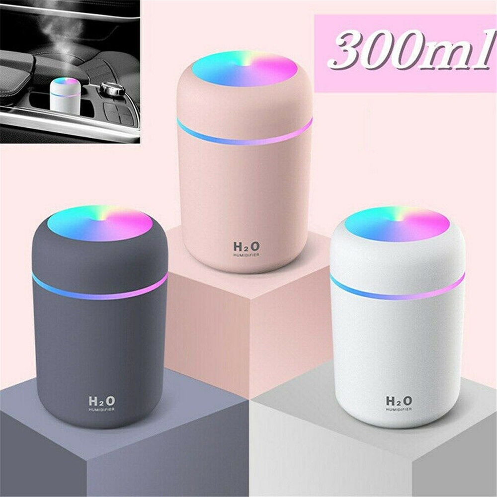 【COD Tangding】1PC Colorful USB Mini Car Humidifier Air Purifier Freshener Aroma Essential Oil Diffuser