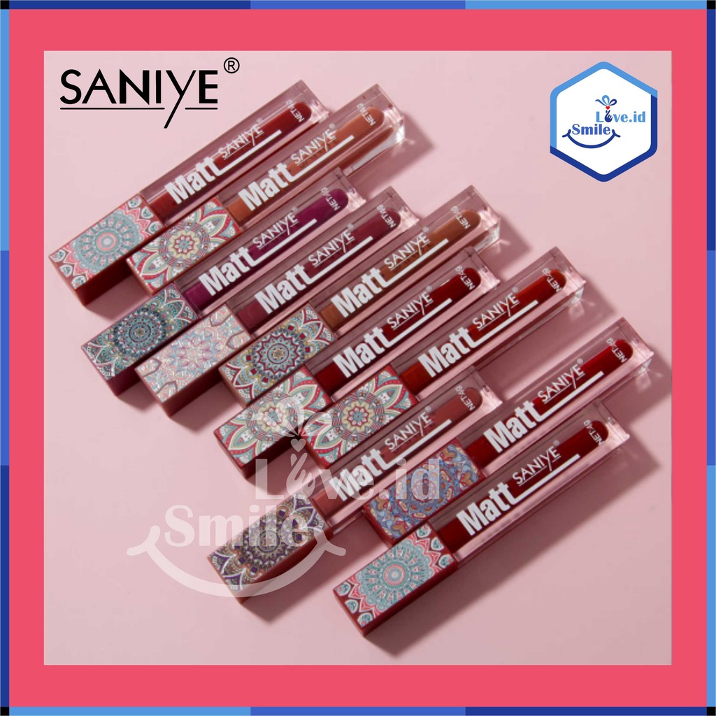 SANIYE L1181 Matte Lipstick Lipcream Lip Tint Tahan Air Lipstik Waterproof BPOM Original S02