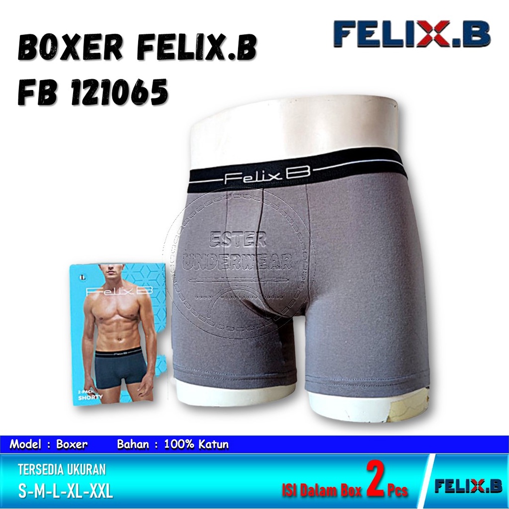 Celana Boxer Pria Felix.B  121065 Isi 2/Pack