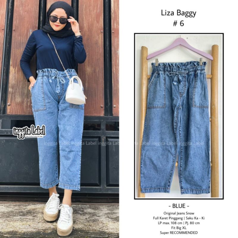 liza baggy #6 celana baggy jeans by inggita label