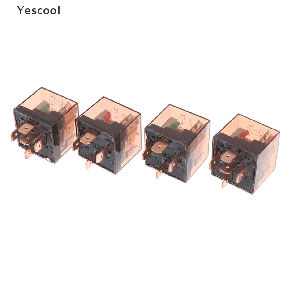 Yescool Relay SPDT 12 / 24V 80A 4 / 5Pin Tahan Air Untuk Mobil