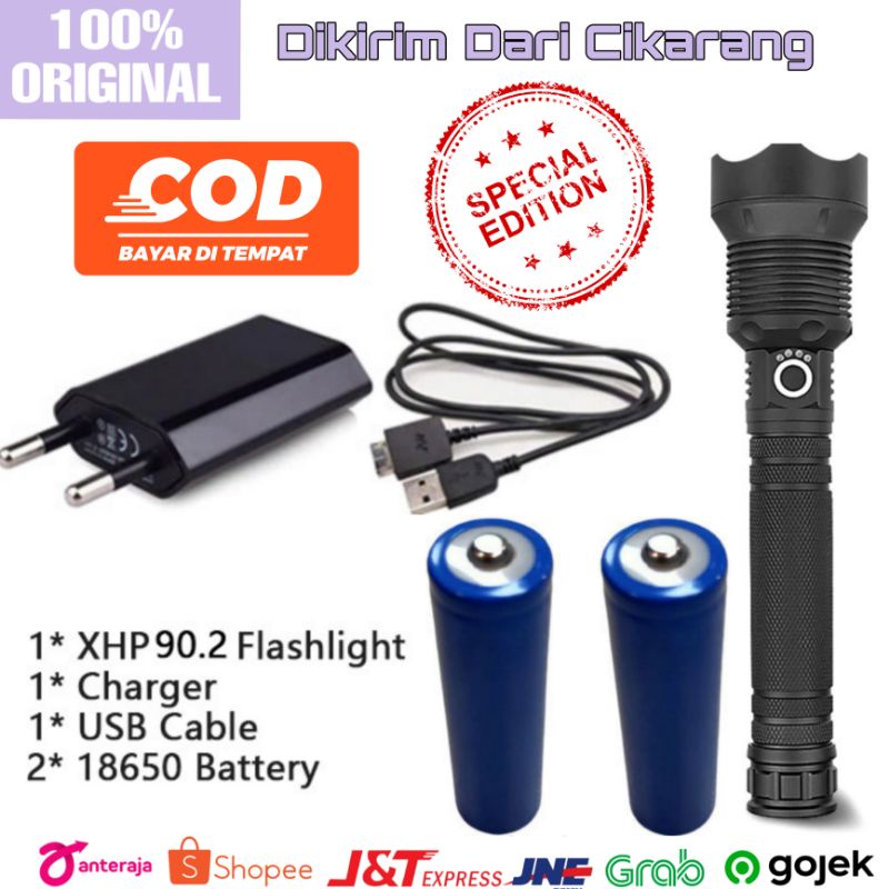 XHP90.2 ORIGINAL Senter BESAR LED Long Range Zoom XHP90.2 90.000 Lumens