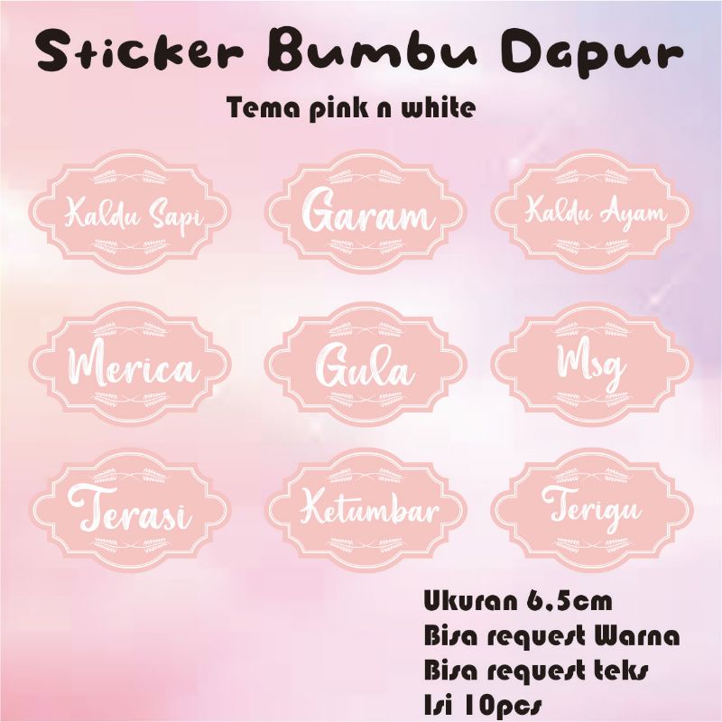 sticker/sticker bumbu dapur/stiker/stiker lucu/stiket murah