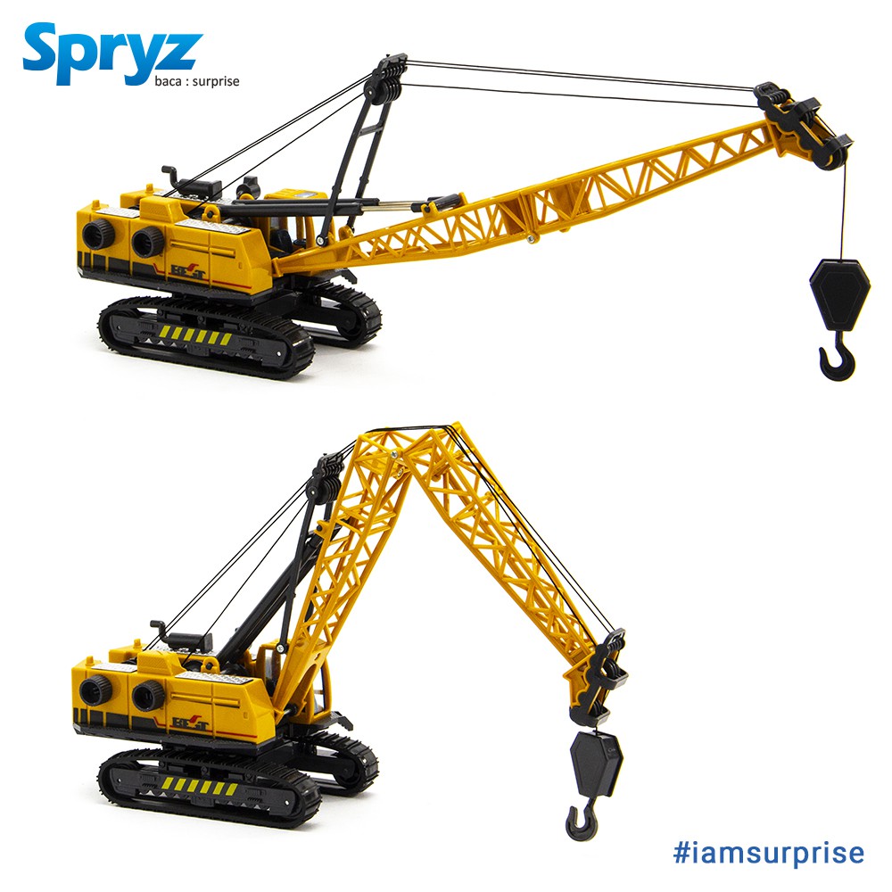 Spryz Construx 1:55 Crane Mainan Miniatur