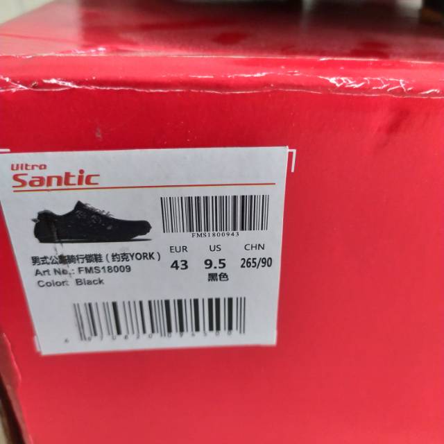 sepatu santic black dan pedal cleat shimano R540