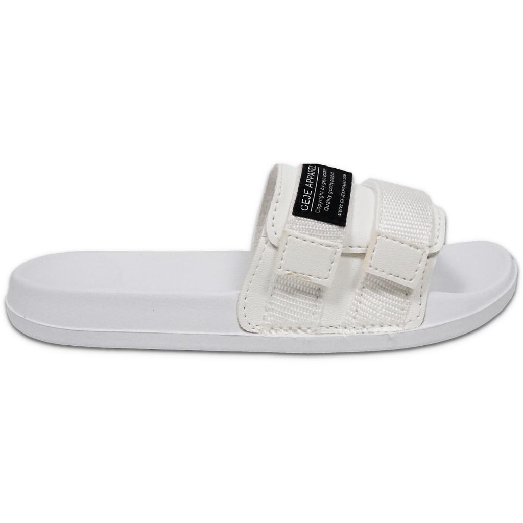 Geje Apparel - Sandal Slop Slide Webbing Full White Albino Series