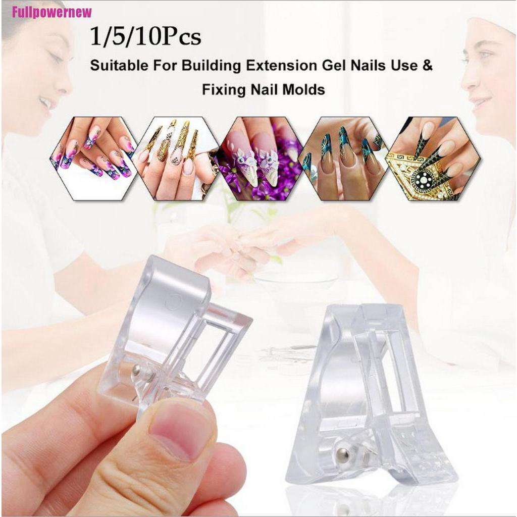 (Full) Klip / Jepit Extension Kuku Transparan Untuk Manicure / Nail Art