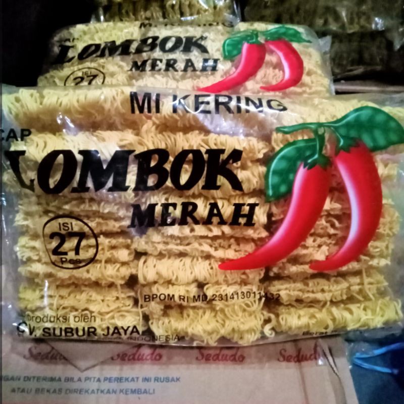 

Mie Mi Kering Kriting Cap Lombok Merah Isi 27 Keping