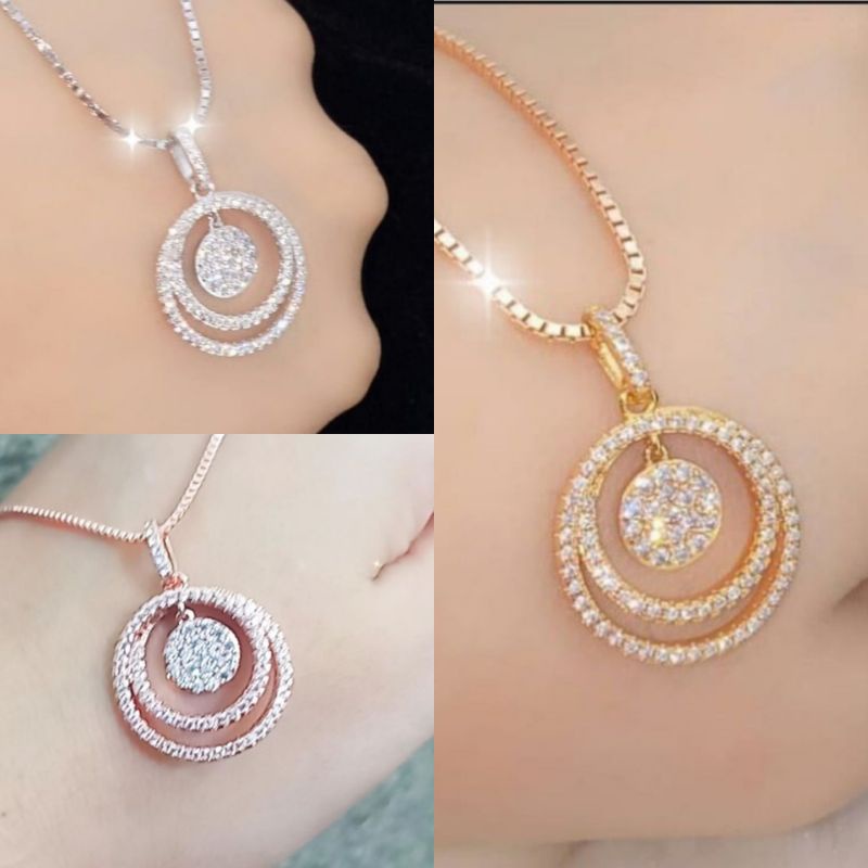 LIONTIN TITANIUM MEWAH DIAMOND BULAT