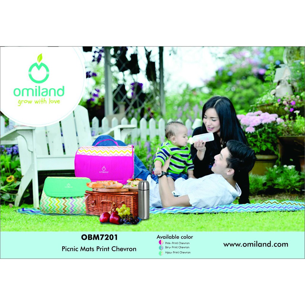 OMILAND PICNIC MATS PRINT CHEVRON OMILAND / TAS BAYI UNTUK PIKNIK DAN MATRAS OBM7201