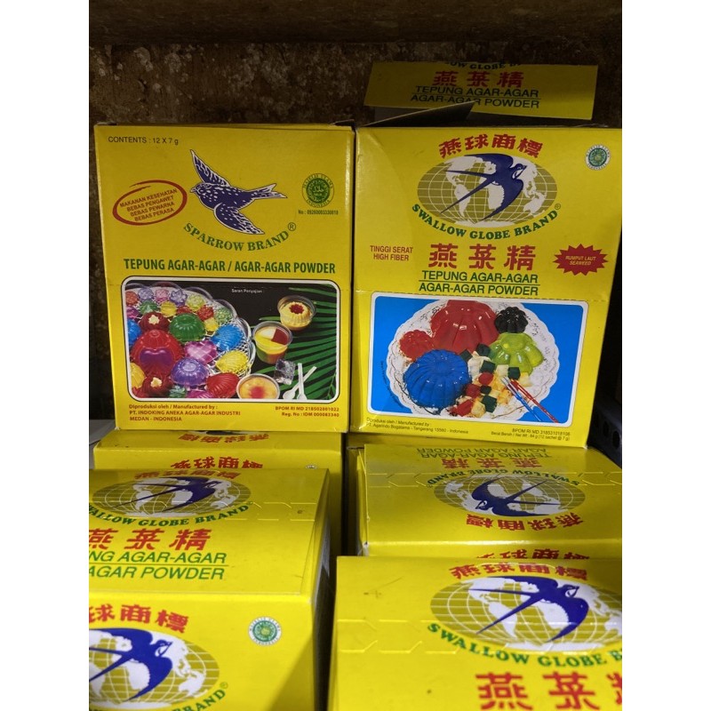 

swallow globe brand // sparrow tepung agar ori