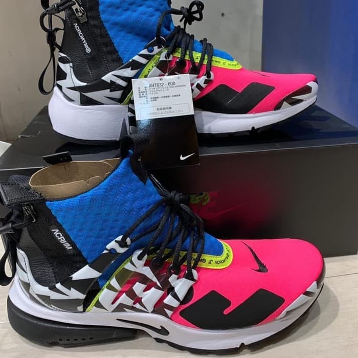 Nike Air Presto Mid X Acronym 2018 MultiColor, Black 100% ORIGINAL