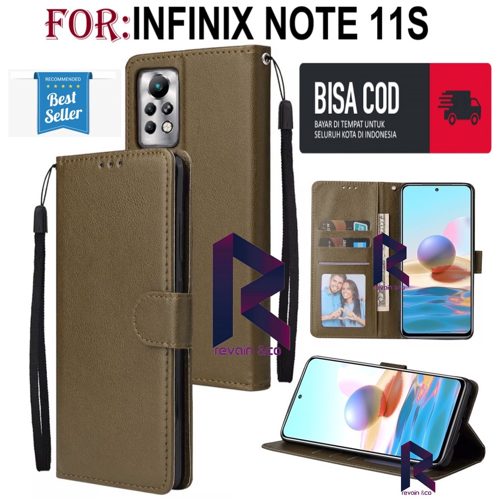 INFINIX NOTE 11S CASE FLIP WALLET LEATHER KULIT PREMIUM SARUNG BUKA TUTUP FLIP CASE INFINIX NOTE 11S