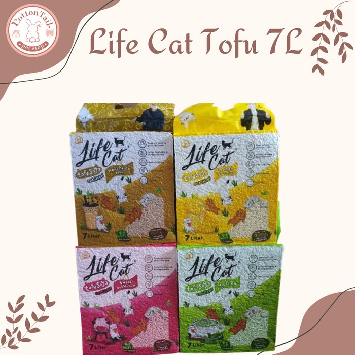 Life Cat Tofu Soya Pasir Kucing Gumpal Wangi 7 Liter Life Cat Tofu 7L