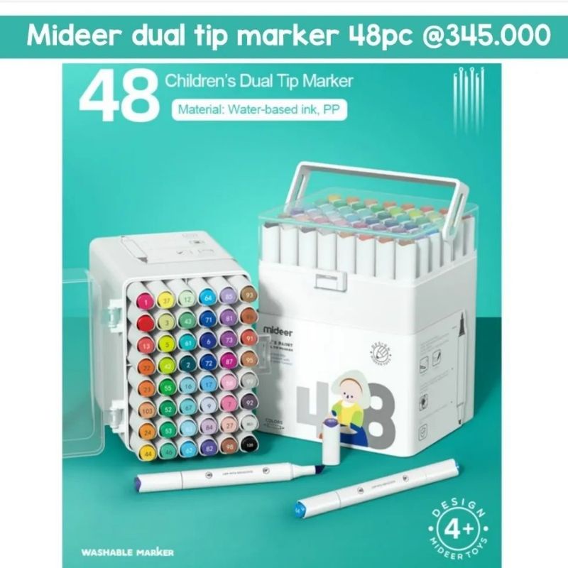 

mideer dual tip marker spidol 2 sisi high quality