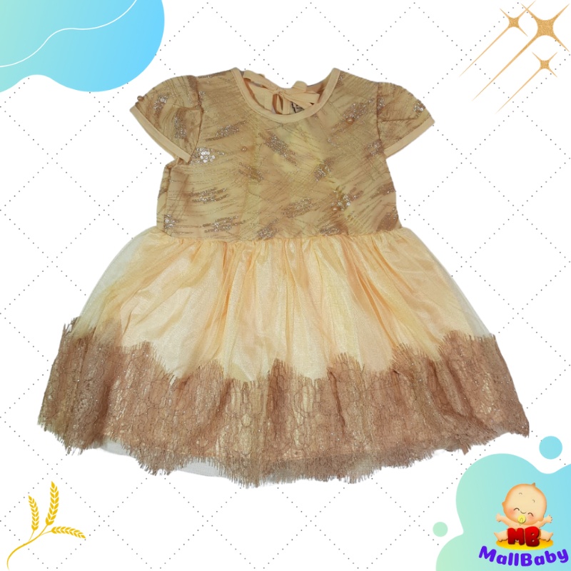 JUAL RUGI - CUCI GUDANG! Baju Bayi Perempuan 0-6 Bulan Dress Bayi Perempuan Newborn Murah Gaun Bayi Kayla