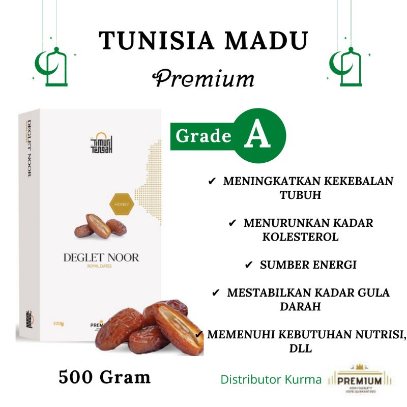 

Kurma Tunisia Madu 500 Gram Timur Tengah Premium Deglet Noor Honey Kurma Tunis Madu Murah