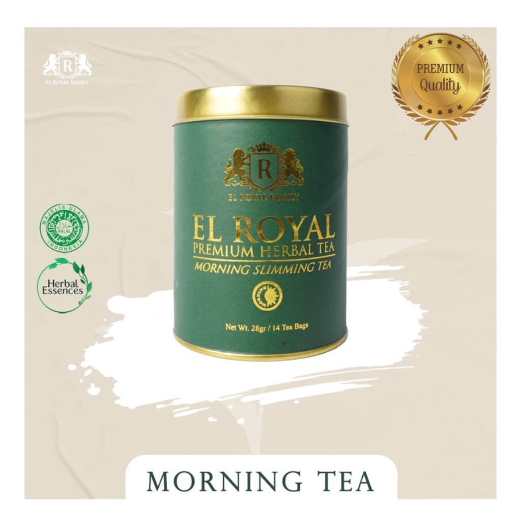 (FREE GIFT) EL ROYAL PREMIUM HERBAL TEA / TEH HERBAL UNTUK KESEHATAN / 1 PAKET ISI MORNING  &amp; NIGHT