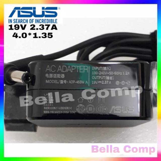 Adaptor Charger Asus X540 X540Y X540YA X540S X540SA X541 X541U X541UA X541S X441 X441U X441UV X441UA X441S 19V 2.37A 4.0*1.35MM