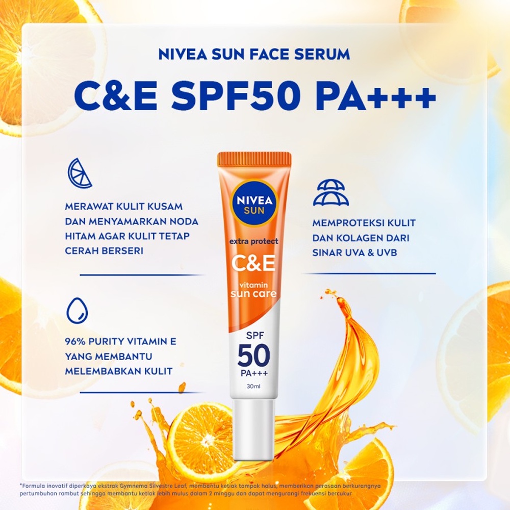 ❤ BELIA ❤ NIVEA Extra Bright C&amp;E Vitamin Lotion 180ml | Sun Extra Protect C&amp;E 30ml | Body Lotion, Vitamin C&amp;E | Sunblock Wajah, Vitamin C&amp;E, SPF50