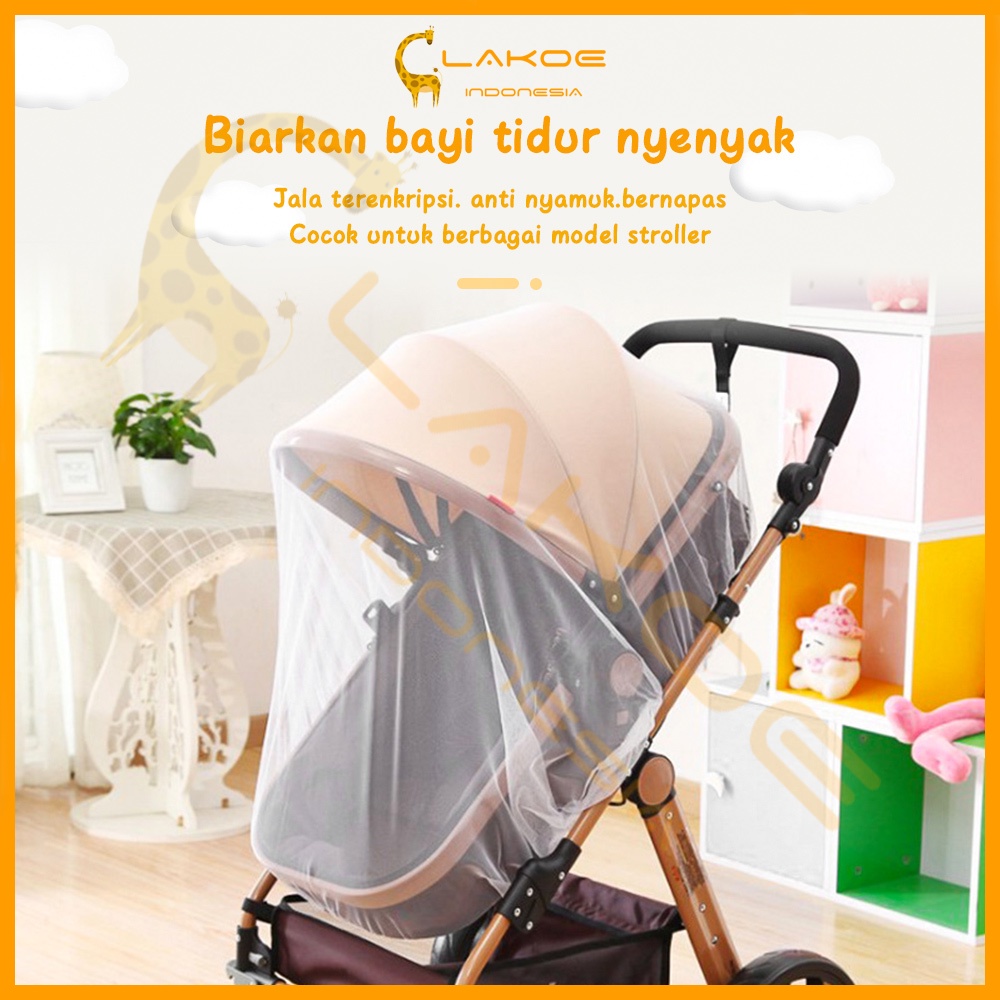 LAKOE kelambu stroller Anti Nyamuk Jaring Nyamuk untuk stoller