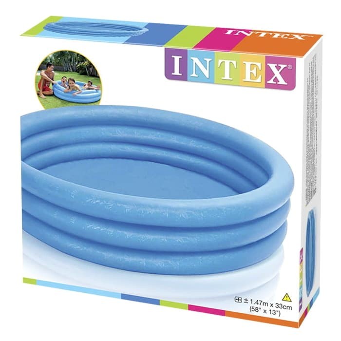 INTEX 58426 Kolam renang anak Biru 3ring 147 x 33 cm crystal blue pool