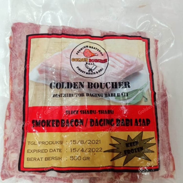 

Daging Asap - Smoked Bacon / Daging Babi Asap - 500 Gr