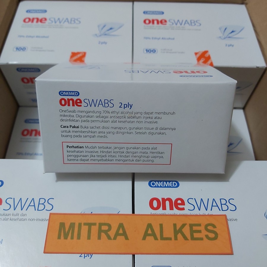 Tissu Alkohol Swab OneMed. Tissue Alkohol. Kapas Alkohol Pads OneMed. Alkohol Pad. OneSwabs. OneSwab