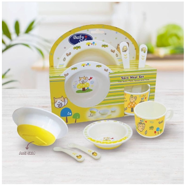 baby safe set meal 5 pcs FS65 / set tempat makan anak baby safe 5pcs