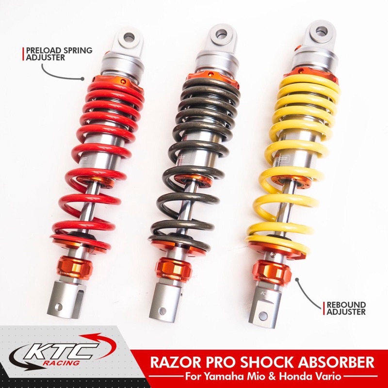 SHOCKBREAKER ORIGINAL KTC MATIC REBOUND MODEL PRO RAZOR KLIK AKTIF DAN NON KLIK VARIO 125 VARIO 150 BEAT FI SCOOPY MIO M3 FINO MIO J LEXI MIO Z HONDA YAMAHA MATIC MURAH SHOCK BREAKER MATIC