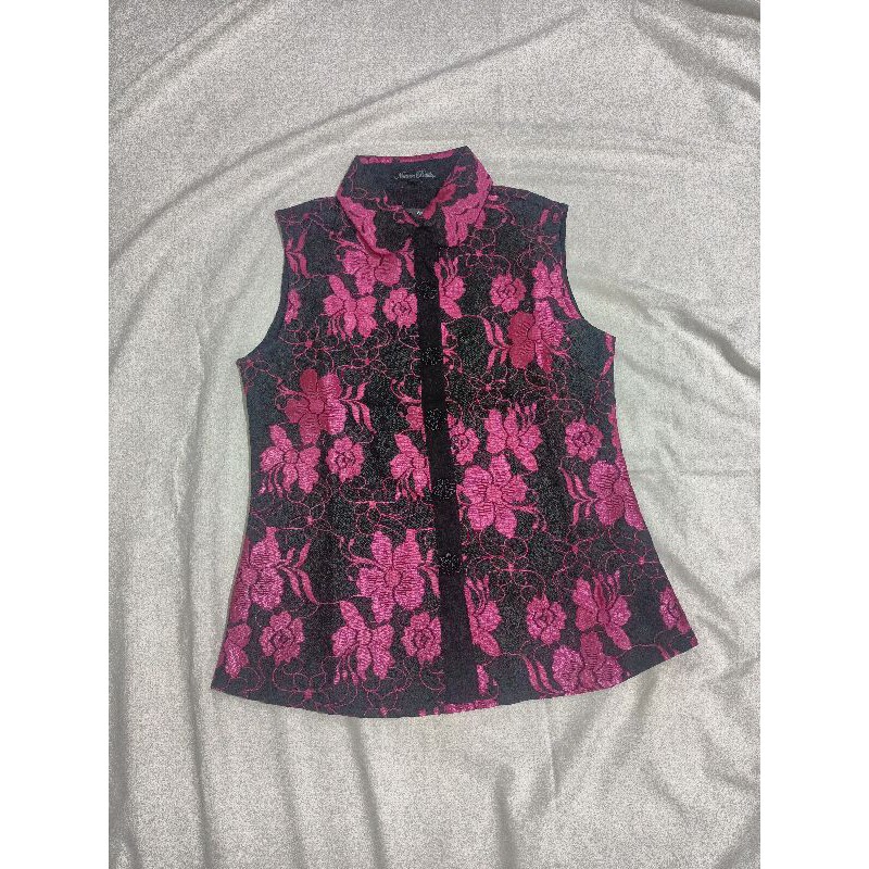 New Outer Brokat Black Pink