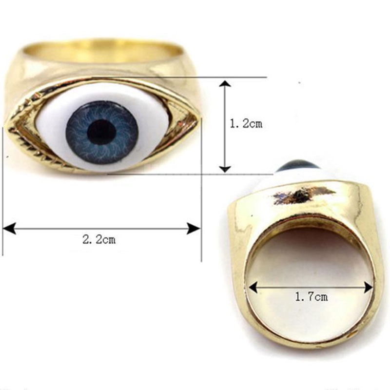 COD  Cincin Gotik Untuk Wanita: Bentuk Mata Vampir Model Besar Gaya Retro Ready Stock