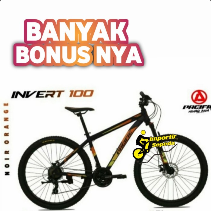 PACIFIC INVERT 100 SEPEDA GUNUNG MTB 26 - Black Red