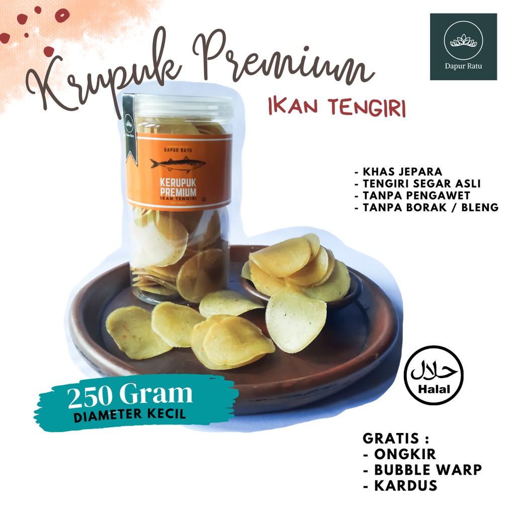 

Kerupuk Tengiri Mentah Asli. Diameter Kecil. Ukuran 250 Gram