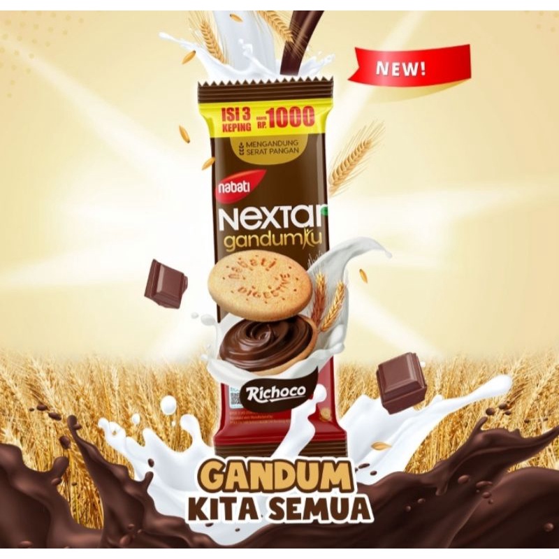 biskuit nextar gandumku 22g rasa coklat