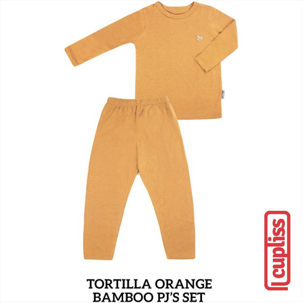 Tortilla Orange Little Palmerhaus Bamboo PJS Piyama Anak