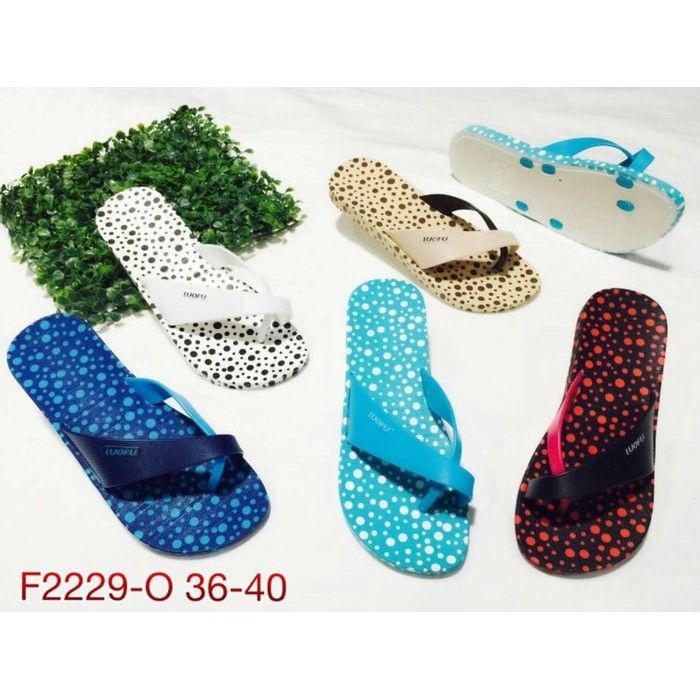 f2229-O sendal sandal jepit silang karet luofu flat