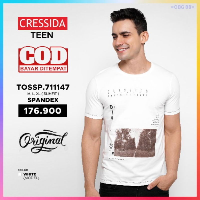 Cressida original Kaos pria lengan pendek Kaos Cresida Kaos cressida pria TOSSP.711147 TEEN