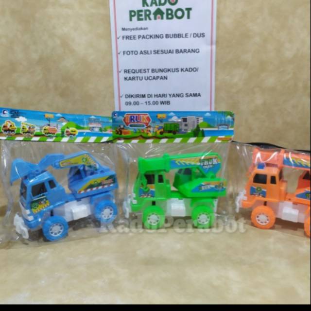 Truk Mini Beko Tanah-truk mini mainan-diecast truk beko