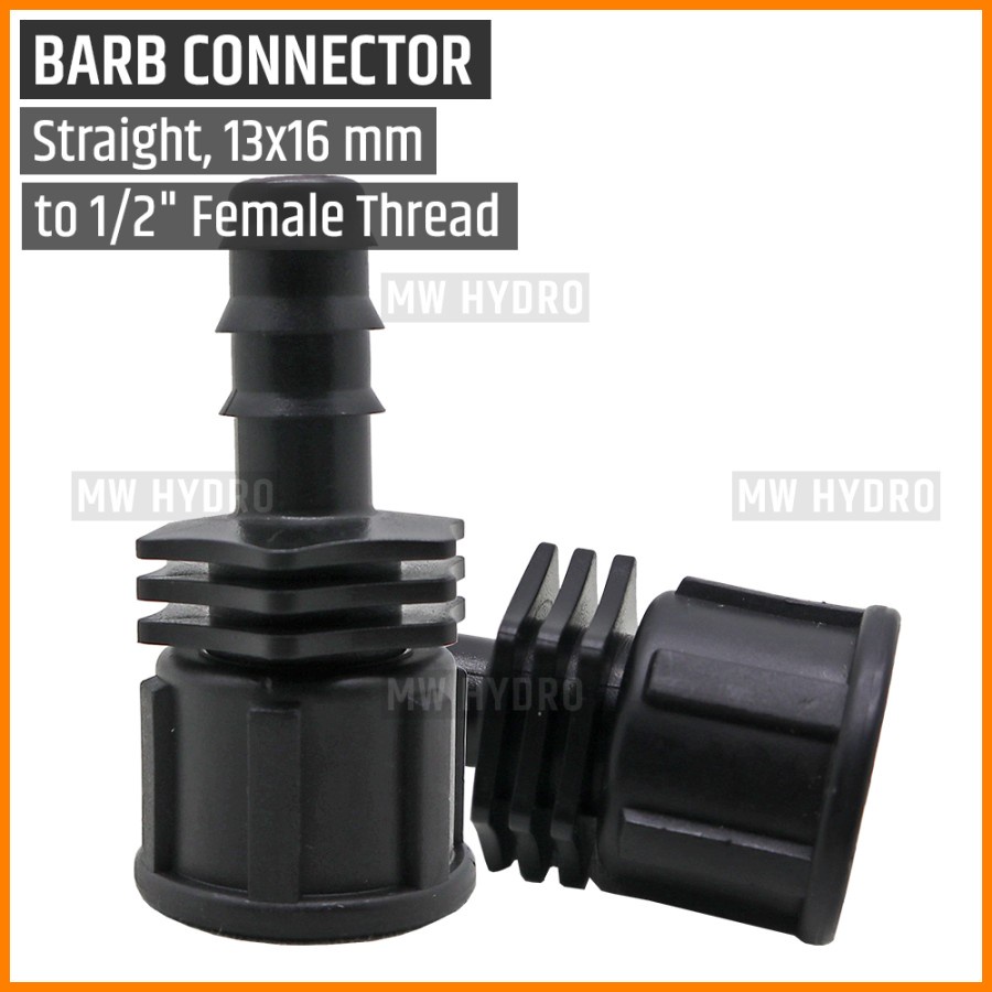 Female Connector 1/2 inch ke Selang PE 16 mm / 13 m