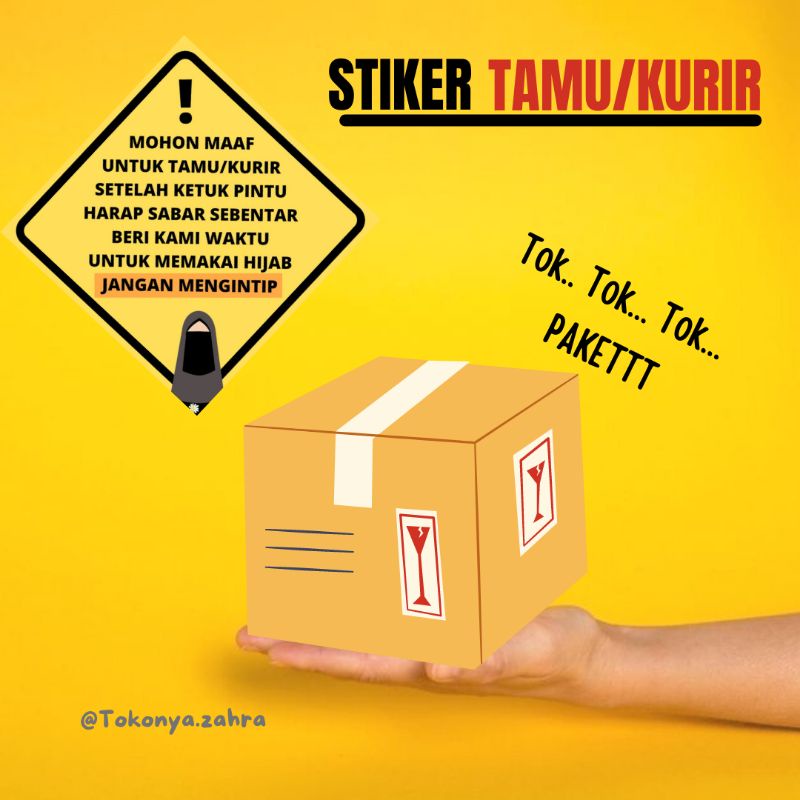 

STIKER TAMU/KURIR | 10x10cm | Stiker hijab