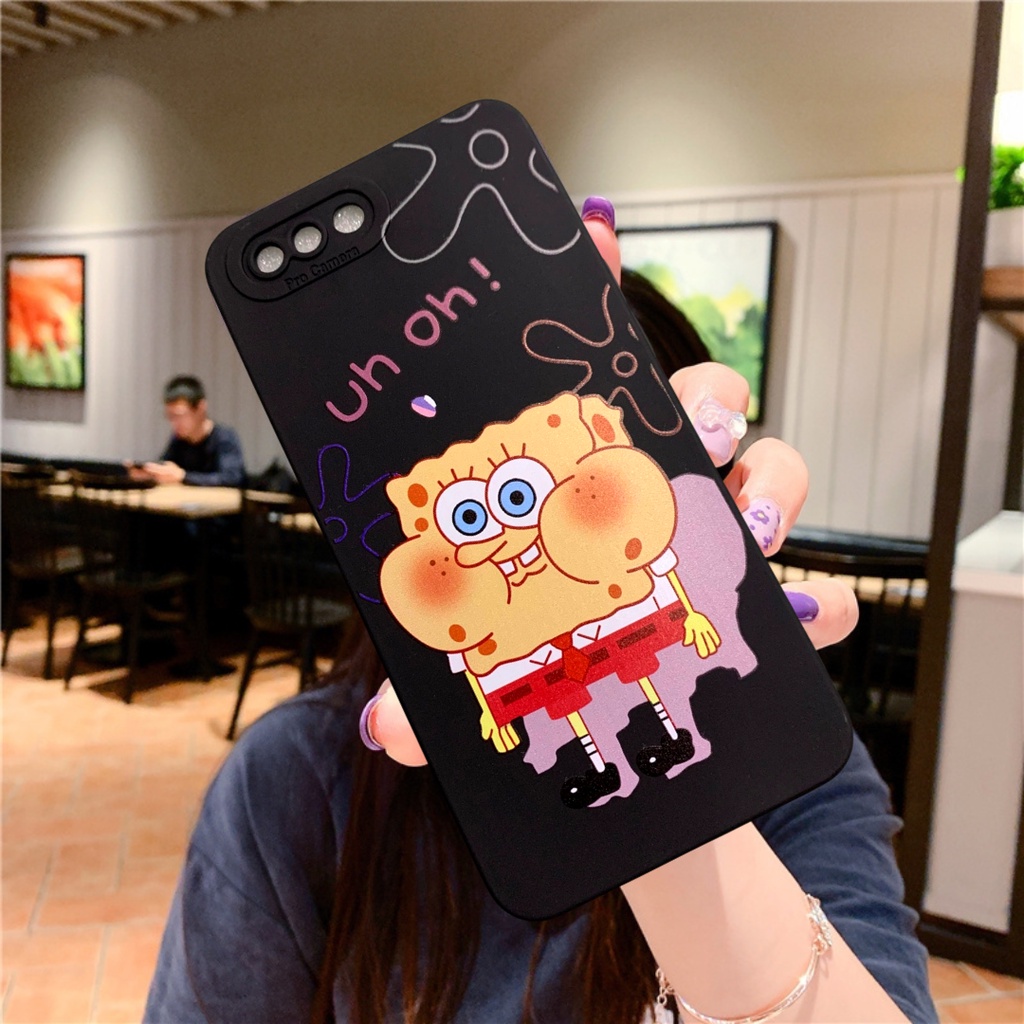 Spongebob Patrick Pro Soft Case Oppo A76 A96 A54 A55 A15 A15s A3s Reno 5 Reno 6 Reno 7 4G A16 A5s A7 A12 A11k A74 A95 A5 A9 2020 C31 C35