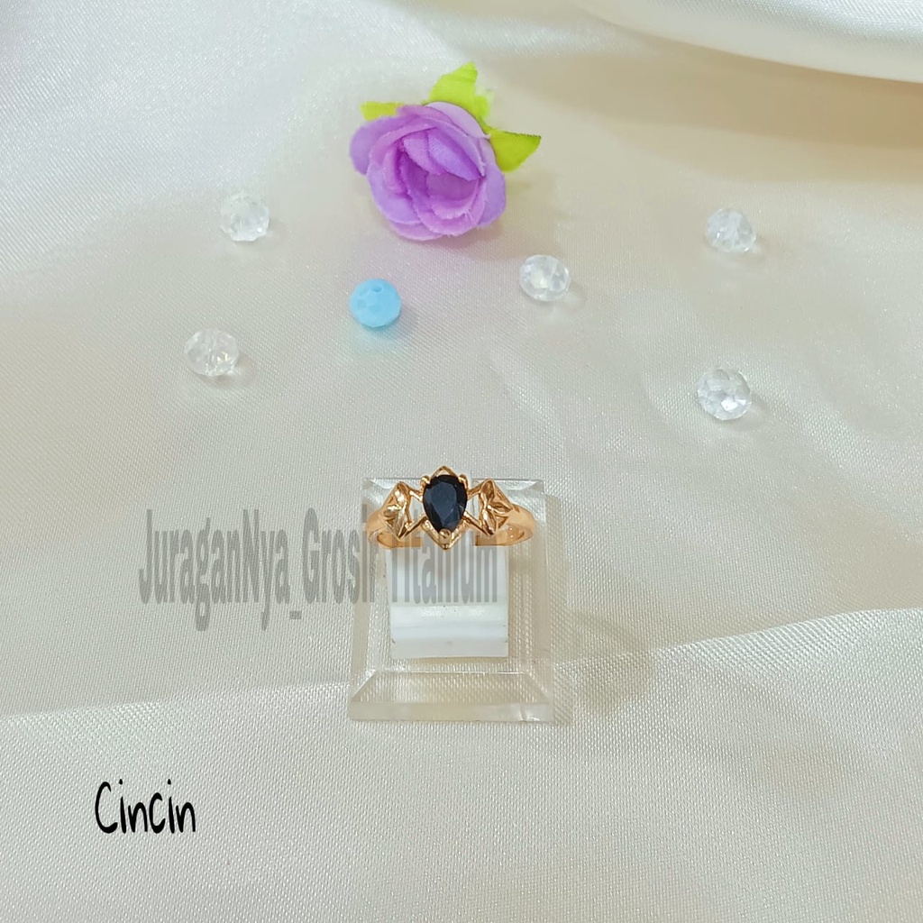 SET DEWASA Titanium KRISTAL HITAM SUPER perhiasan fashion Korea anti karat&amp;anti luntur