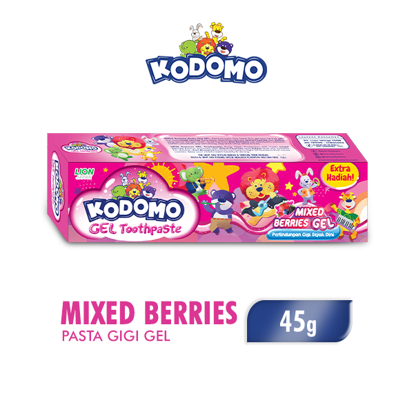 Kodomo Pasta Gigi Gel Mixed Berries Tube 45 gr
