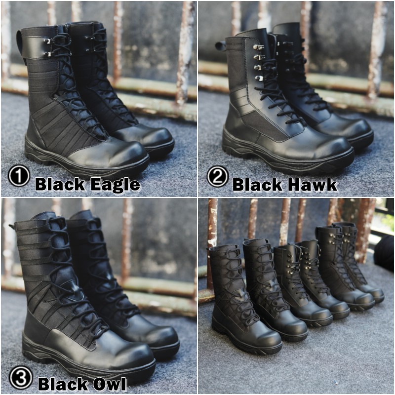 SEPATU PRIA PDL BLACK FORCE SEPATU SAFETY BOOT UJUNG BESI SECURITY