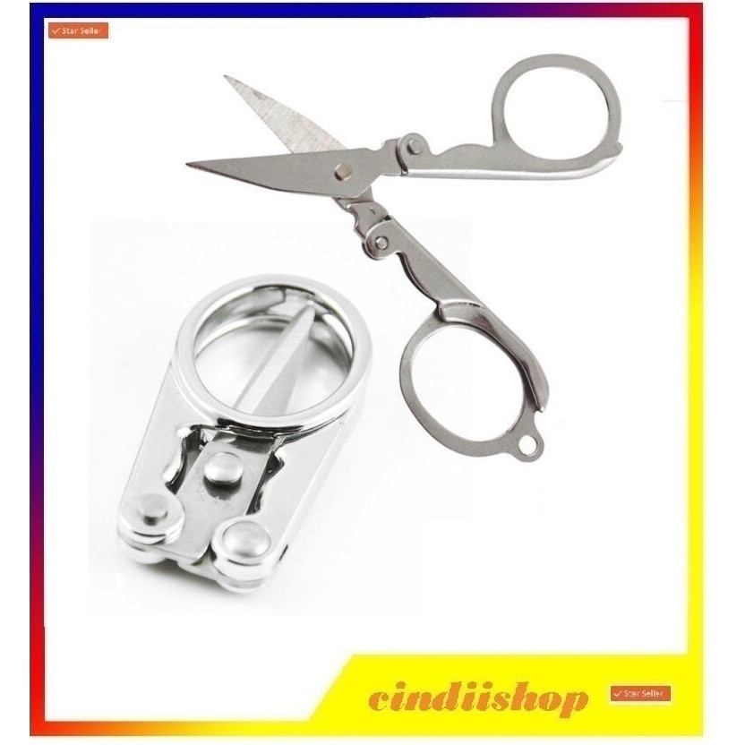 

GUNTING KUKU MINi LIPAT SERBA GUNA FOLDING SCISSORS gantungan kertas