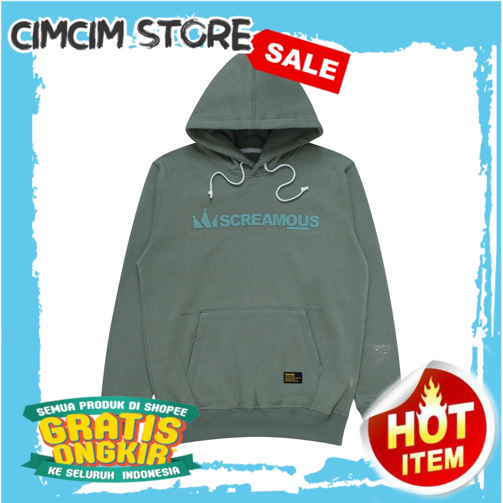 SWEATER TERBARU TERMURAH / Screamous Sweater Pullover Hoodie LEGEND ON OLIVE OLIVE