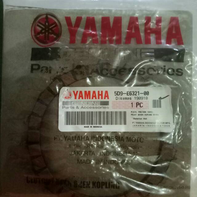 Plat kopling vega zr (gigi besar) original yamaha