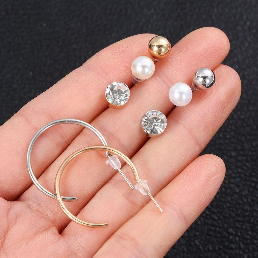 Anting LILY Set Perhiasan Hadiah Baru Cincin Hoop